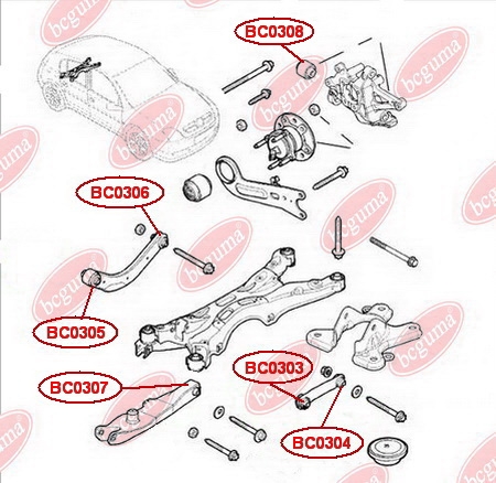 Сайлентблок заднього нижнього важеля зовнішній