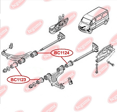 Сайлентблок переднього важеля, задній